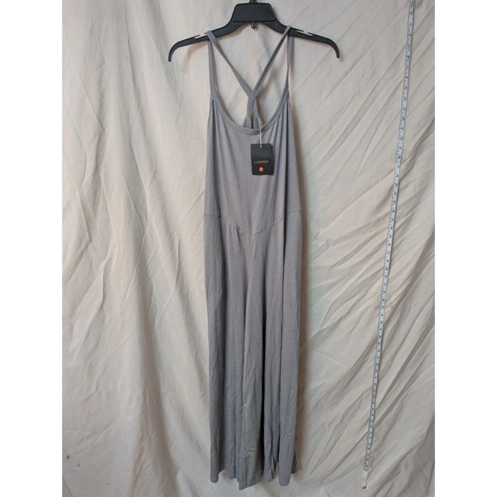 NWT Luxveer Grey Wide-Leg Loungewear Jumpsuit - Size L
